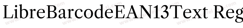 LibreBarcodeEAN13Text Regular字体转换